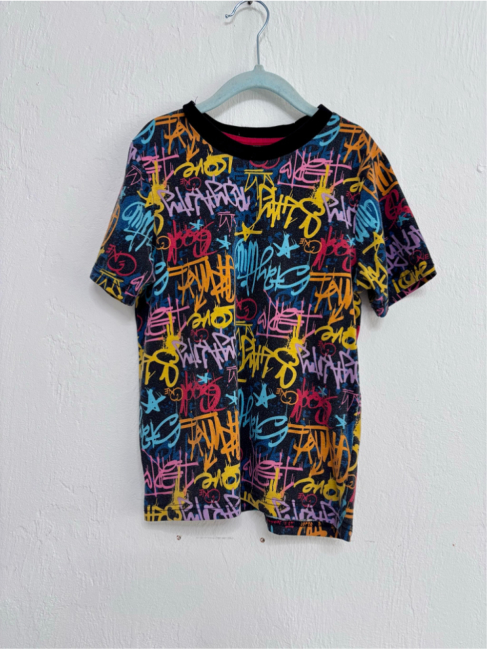 Boys Highland Originals Graffiti Print Short Sleeve Tee, Size 8, Black